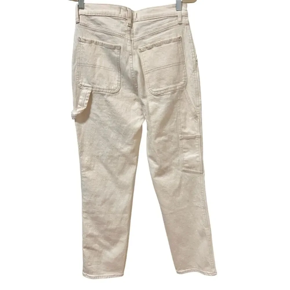 NEW Abercrombie 90s Straight Ultra High Rise Carpenter Jeans 30/10R Cream